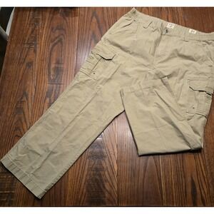RedHead Mens Khaki Ripstop Cargo Pants 40x30 Elastic Waist 612RHF18-7410P